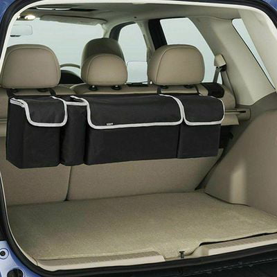 High Capacity Multi-use Auto Car Truck Seat Back Trunk Organizers Bag Black Felt 
